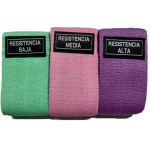 BANDA DE RESISTENCIA DE TELA ELASTICA PAQ C/3 PIEZAS